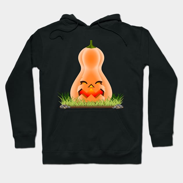 Pumpkin mean Halloween bottle Hoodie by ojovago